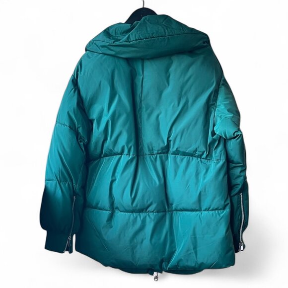 Green Puffer Jacket Giovanni Paris Size M - Picture 2 of 8